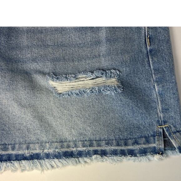 NWT Kancan Ultra High Rise Button Fly Jean Short size XL, Light Wash, Distressed - Picture 6 of 16